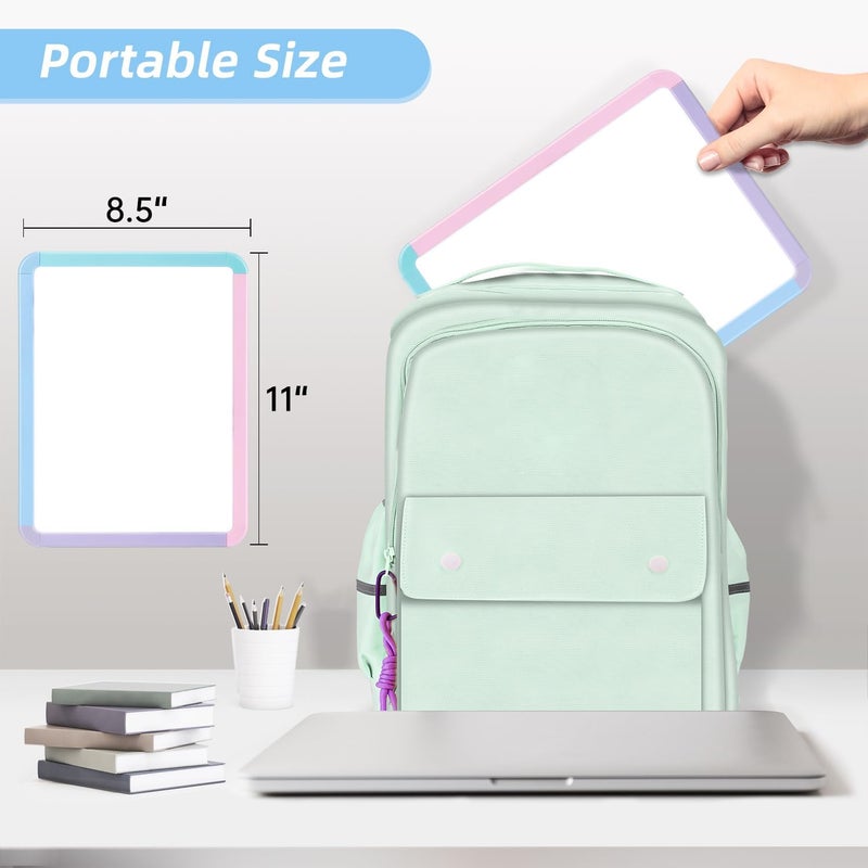 VUSIGN Small White Board Dry Erase, 8.5'' x 11'' Magnetic Dry Erase Board, Mini Whiteboard with Markers for Kids, Students, Fridge, Wall, Locker - Image 5